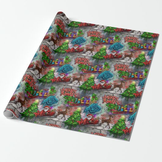 Christmas Wrapping Paper Cadeaupapier (Uitgerold)