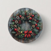 Christmas Wreath Button (Voorkant)