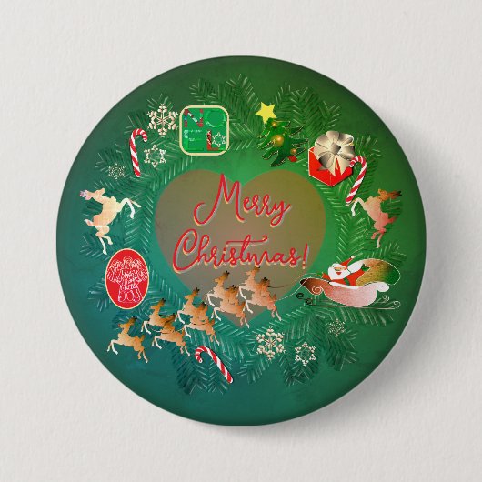 Christmas Wreath Button (Voorkant)
