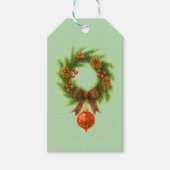 Christmas Wreath Cadeaulabel (Voorkant)