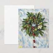 Christmas Wreath card Bedankkaart (Voorkant / Achterkant)