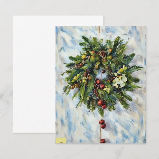 Christmas Wreath card Bedankkaart (Voorkant / Achterkant)