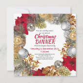 Christmas Wreath CORPORATE DINER Kaart (Voorkant)