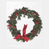 CHRISTMAS WREATH Fleece Blanket Deken (Voorkant)