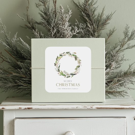 Christmas Wreath Gift Sticker