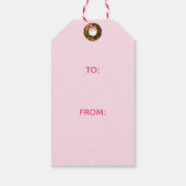 Christmas Wreath Leopard  Cadeaulabel (Achterkant)