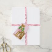 Christmas Wreath Leopard  Cadeaulabel (Met Touw)