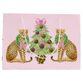 Christmas Wreath Leopard Groot Cadeauzakje (Achterkant)