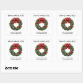 Christmas Wreath Red Bow | Modern Candle Labels (Vel)