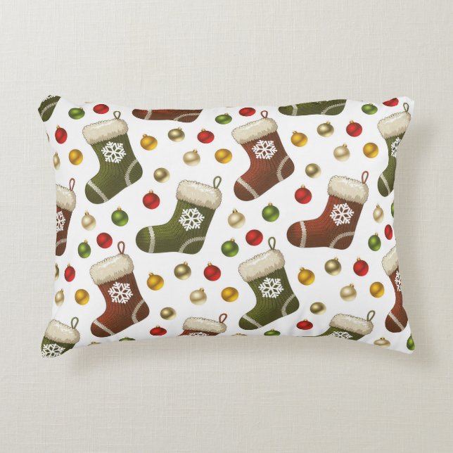 Christmas Wreaths Accent Kussen (Voorkant)