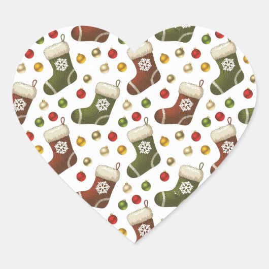 Christmas Wreaths Hart Sticker (Voorkant)