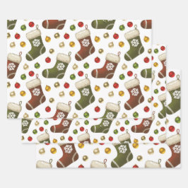 Christmas Wreaths Inpakpapier Vel