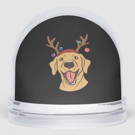 Christmas Yellow Lab Tri-blend T-Shirt (Avant)