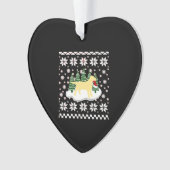 Christmas Yellow Labrador Silhouette Santa Hat Cla Ornament (voorkant)