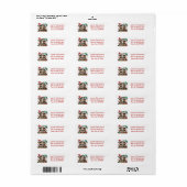 Christmas Yorkshire Terrier Dogs Etiket (Full Sheet)