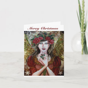 Christmas Yule angel greeting card Kaart