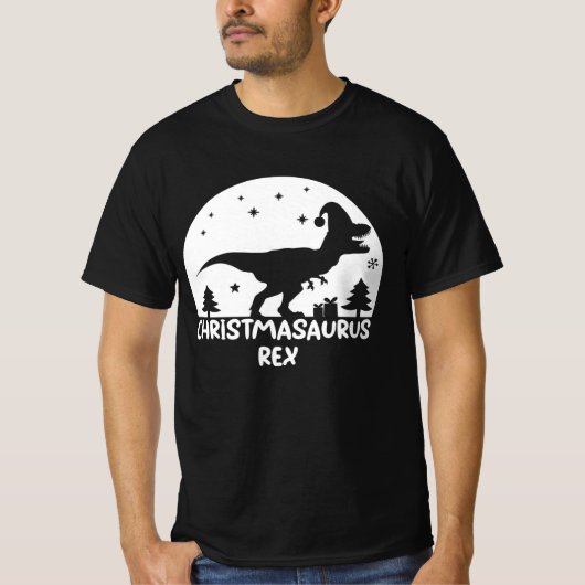 Christmasaurus Rex | Kerstdino T-shirt (Voorkant)
