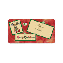 Christmasbild adressaufkleber