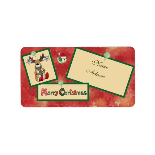 Christmasbild  adressaufkleber etiket (Voorkant)
