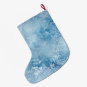 ChristmasBlue Snowflakes Grote Kerstsok (Achterkant (Hangend))