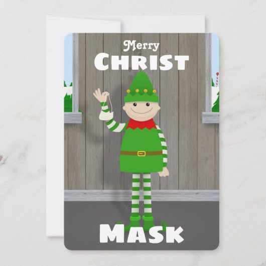 Christmask Feestdagenkaart (Voorkant)