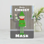 Christmask Feestdagenkaart (Staand voorkant)