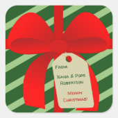 Christmassy Bow Gift Label (Voorkant)