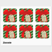 Christmassy Bow Gift Label (Vel)