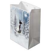 Christmassy-schilderpaard Medium Cadeauzakje (Achterkant Gekanteld)
