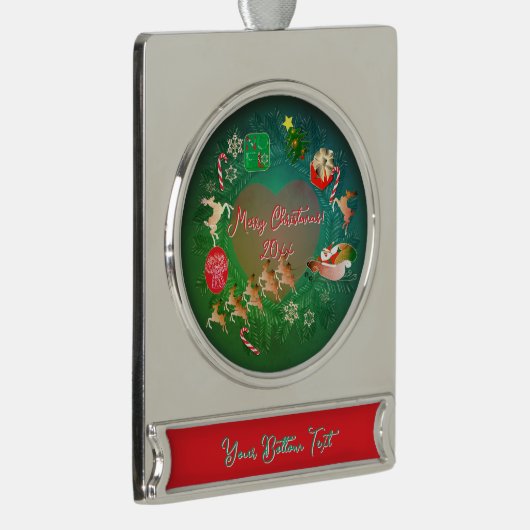 Christmassy verzilverd banner ornament (Rechts)