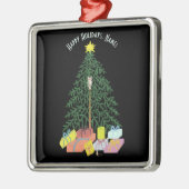 Christmast Tree Square Metal Tree Ornament (Links)