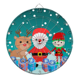 CHRISTMASTIEK WITH SANTA AND HIS FRIENDS DARTBORD