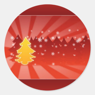 ChristmasTree Ronde Sticker