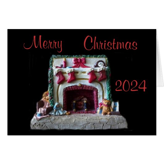 CHRISTMS MANTLE GREETING CARD 2024 (Devant horizontal)