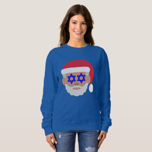 christmukkah santa claus emoji femmes sweatshirt