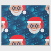 christmukkah santa emoji cadeaupapier (Vlak)