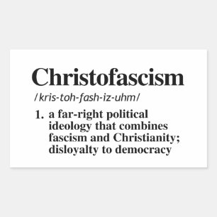Christofascisme Definitie Rechthoekige Sticker