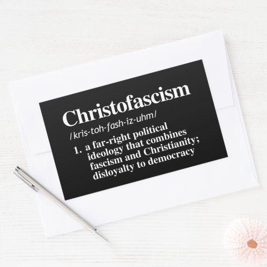 Christofascisme Definitie Rechthoekige Sticker (Envelop)