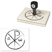 Christogram Chi-Rho Rubberstempel (Gestempeld)