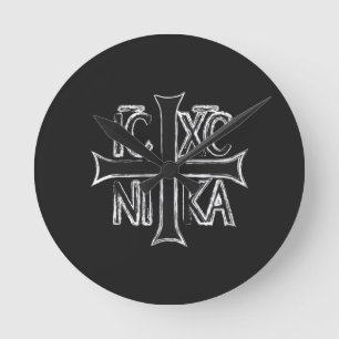 Christogram ICHC NIKA Ronde Klok