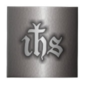 Christogram (IHS) Staal Tegeltje (Voorkant)
