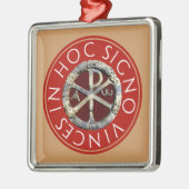 Christogram met Latijnse tekst Metalen Ornament (Links)