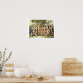 Christopher Columbus (1451-1506) met Hernando Cor Poster (Keuken)