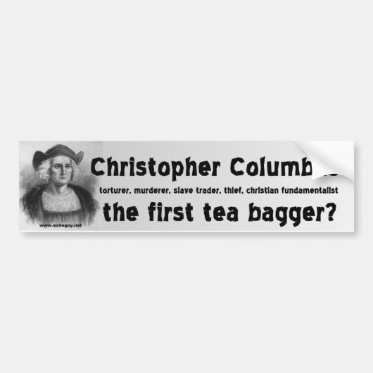 christopher columbus bumpersticker (Voorkant)