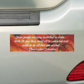 Christopher Columbus Day Slogan Bumpersticker (Op auto)