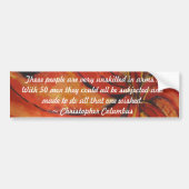 Christopher Columbus Day Slogan Bumpersticker (Voorkant)