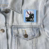 Christopher Columbus Vierkante Button 5,1 Cm (In situ)
