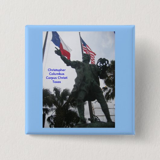Christopher Columbus Vierkante Button 5,1 Cm (Voorkant)