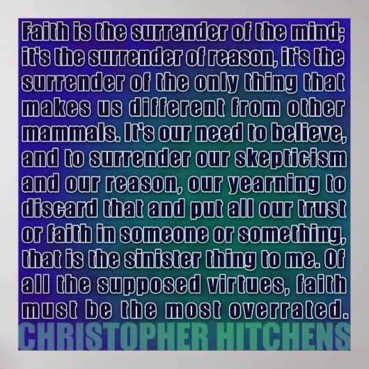 Christopher Hitchens | Overlevering van het Poster (Voorkant)