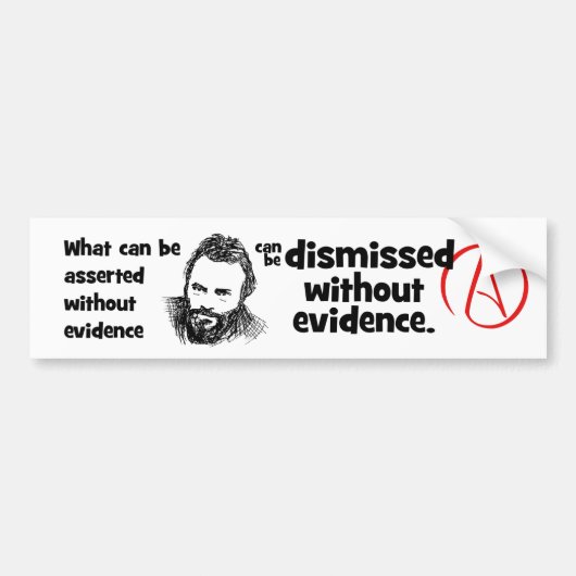Christopher Hitchens Quote Bumpersticker (Voorkant)